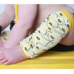 Bee's Buzzing Leg Warmers by Huggalugs Bee Leg Warmers Fit Newborn to 6 MTH NIP